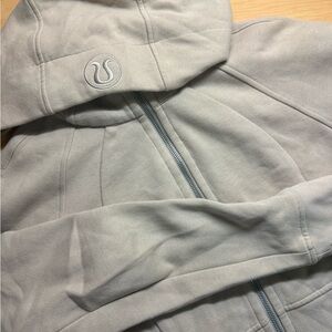 Lululemon Beige Cropped Zip-Up Hoodie